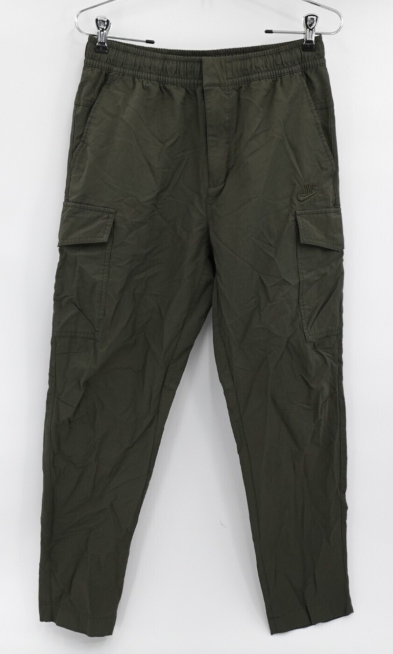 Nike Cargo Pants Mens Medium Green Olive Joggers Sportswear Pockets Stretch